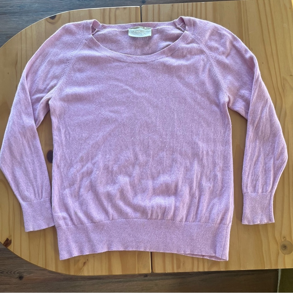 Everlane 100% cashmere sweater Pink boatneck XS